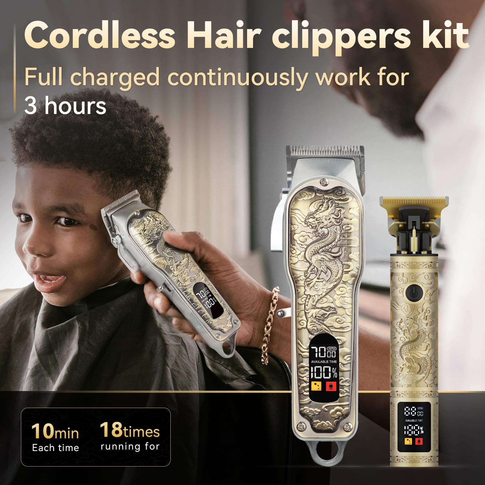 ZUWSUJS cordless hair clipper in use demonstrates versatile, cable-free trimming anywhere