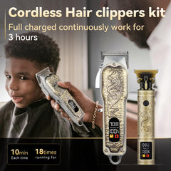 ZUWSUJS cordless hair clipper in use demonstrates versatile, cable-free trimming anywhere