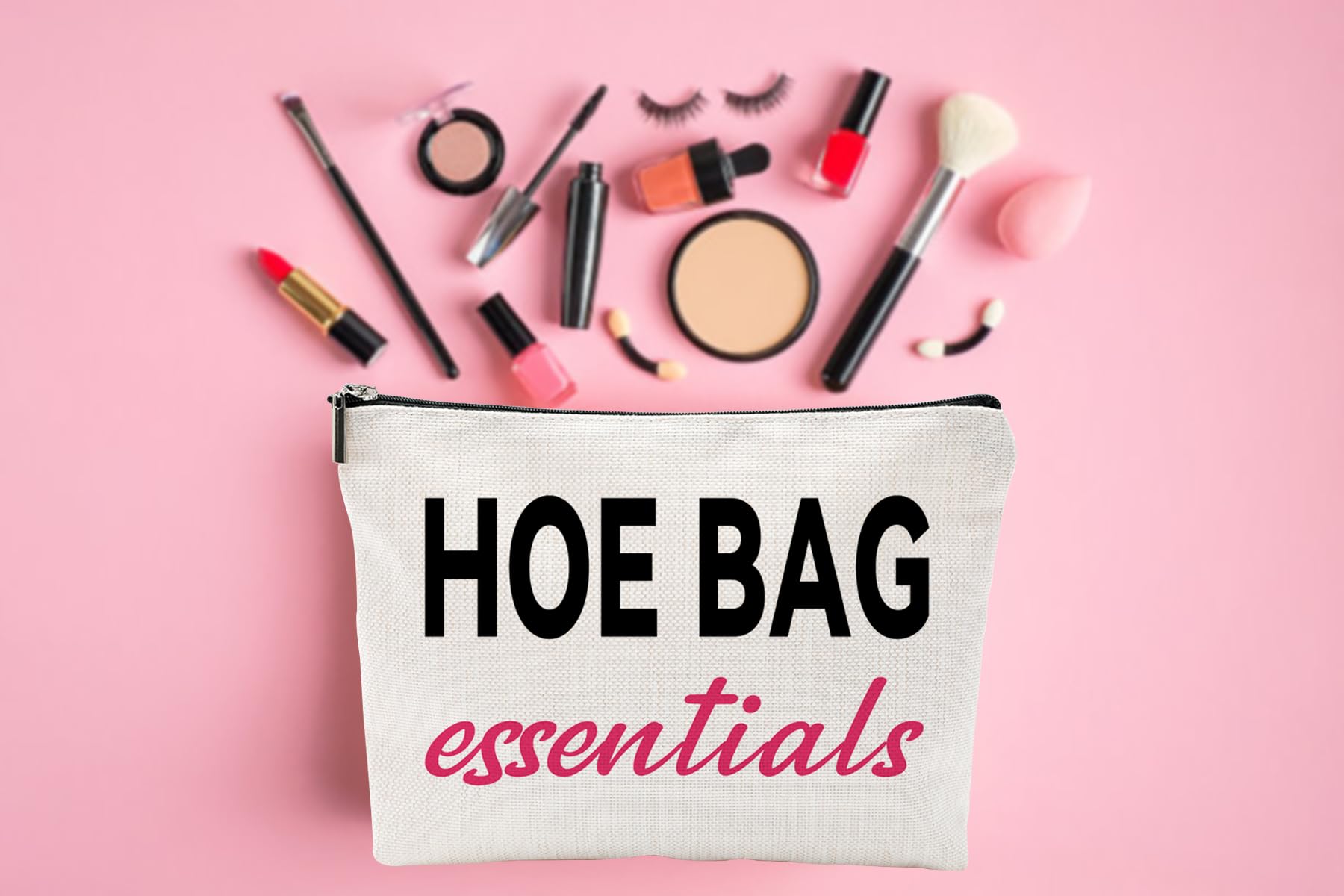 ZUYUROU funny gift pack bag open interior reveals roomy cosmetics stash.