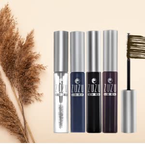 Zuzu Luxe Luxe Mascara onyx lashes after application reveal added length and curl.