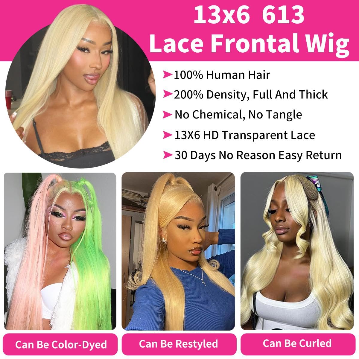 ZWJSH 30in blonde wig cap structure demonstrates secure glueless fit.