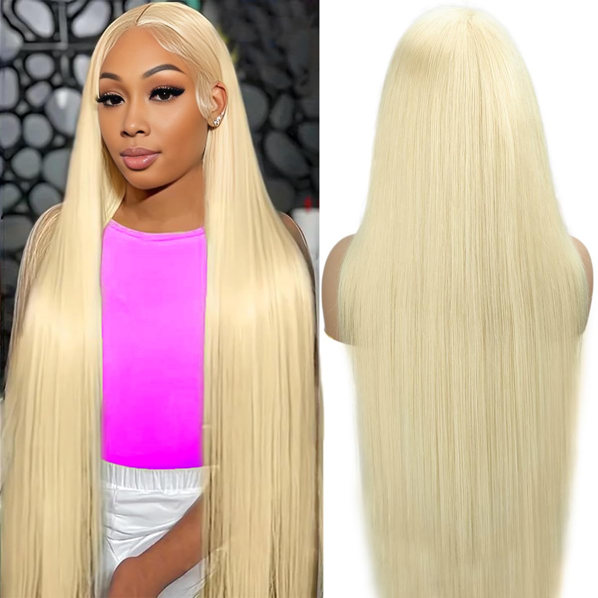 ZWJSH 613 blonde lace-front wig with natural movement and seamless parting.