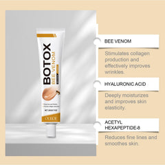 ZXZTSM Botox Bee Venom Cream on hand shows even spread for gentle massage.