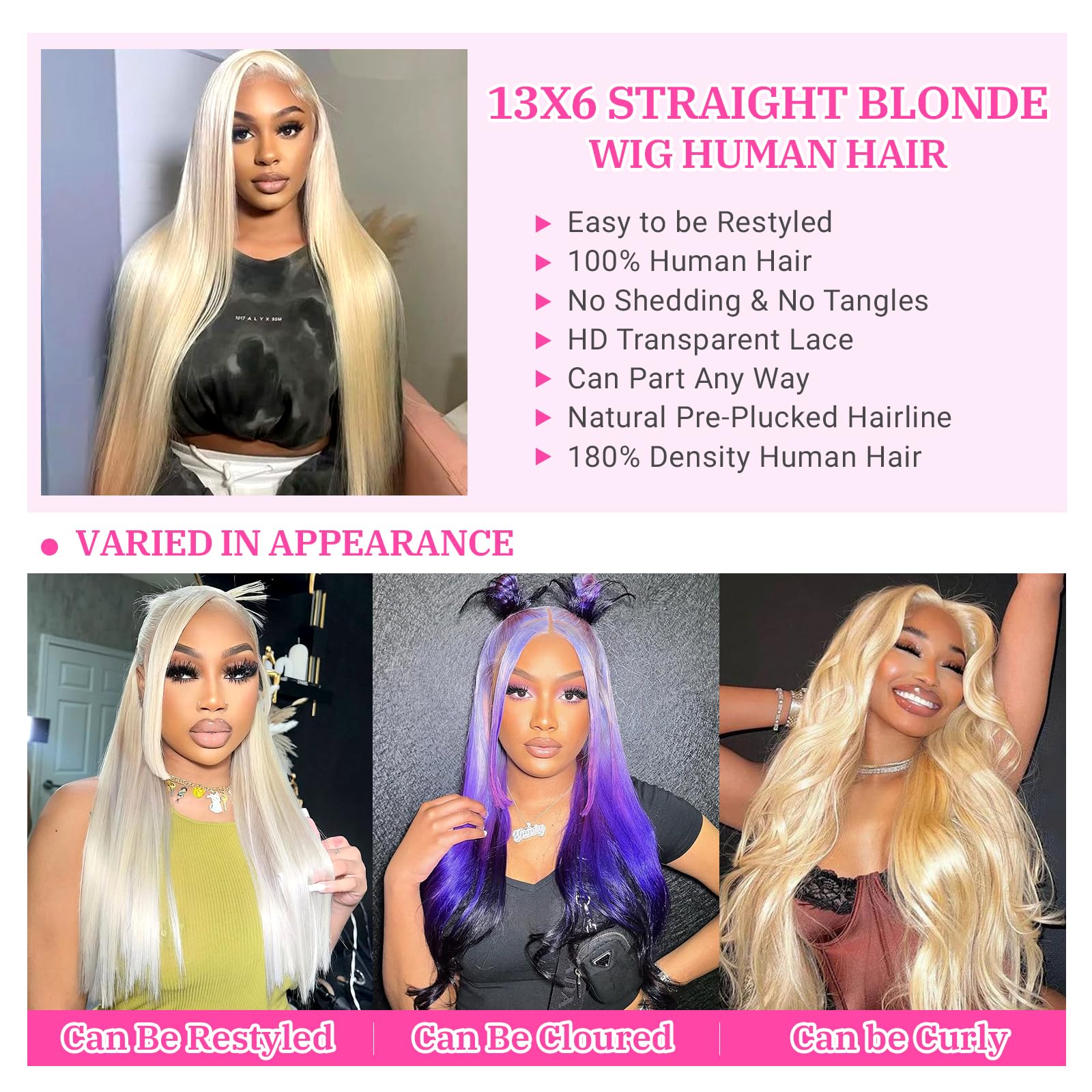 ZyBeidi 30-inch 613 lace-front wig back view highlighting thick ends.