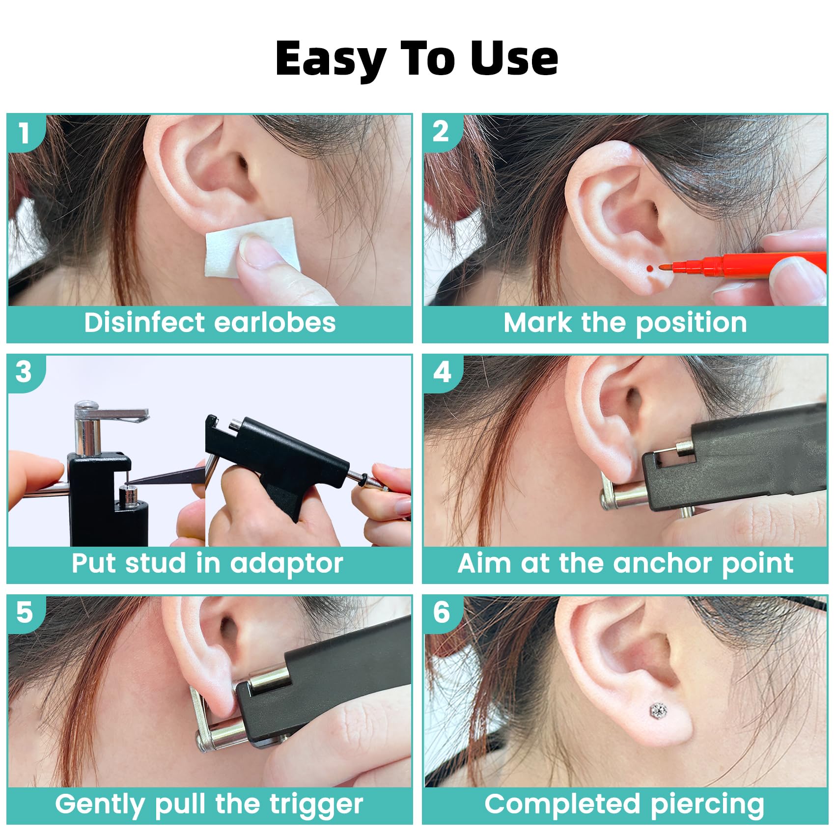 Zygc marker pen to mark the piercing spot accurately.