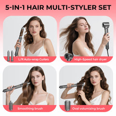 Zyvique auto-wrap air curlers left-right enable symmetric, salon-like curls