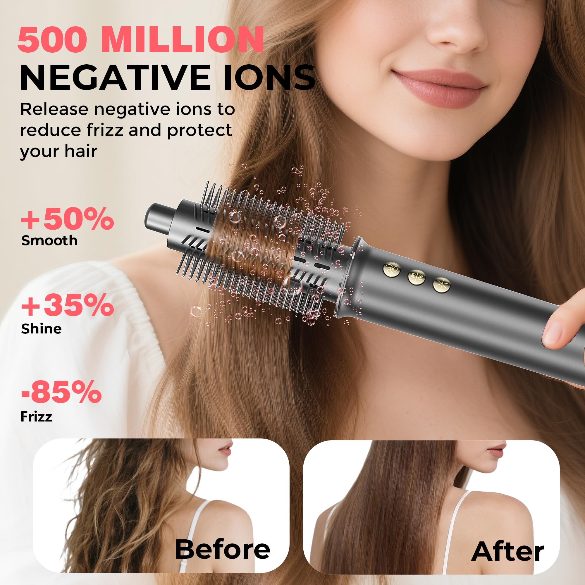 Zyvique straightening brush for sleek, straight styles with heat control