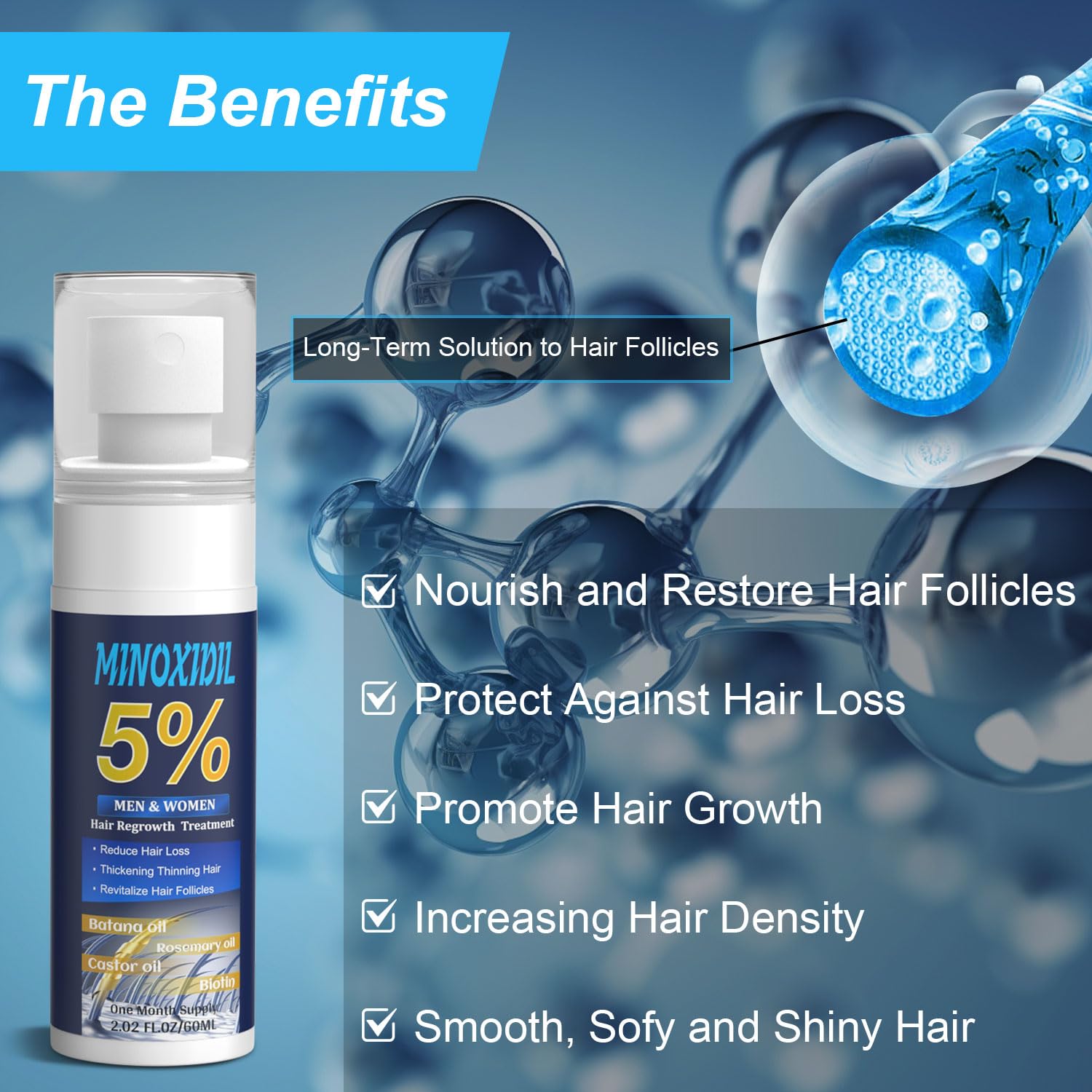 ZYXN non-greasy texture shown for quick scalp absorption and comfortable wear.