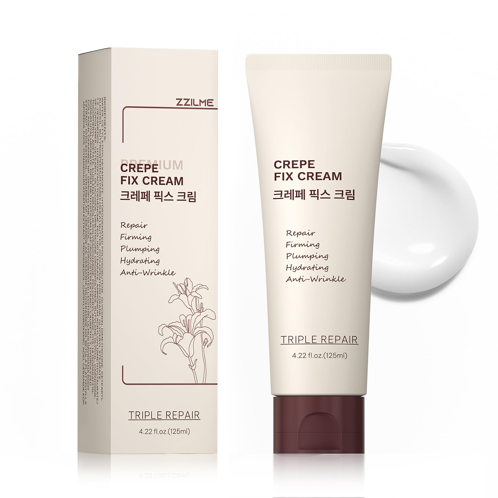 ZZILME Crepe Fix Cream jar close-up for moisturized, smoother skin