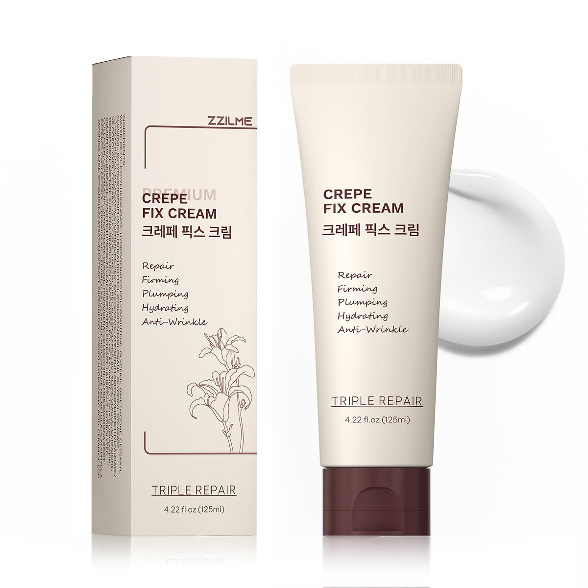 ZZILME Crepe Fix Cream jar close-up for moisturized, smoother skin