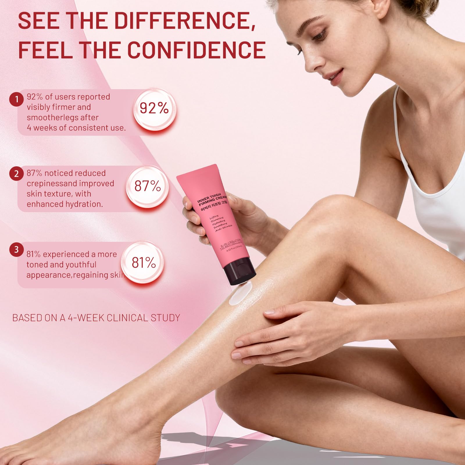 ZZILME inner-thigh-cream bottle stand suggests on-the-go routine and consistent use