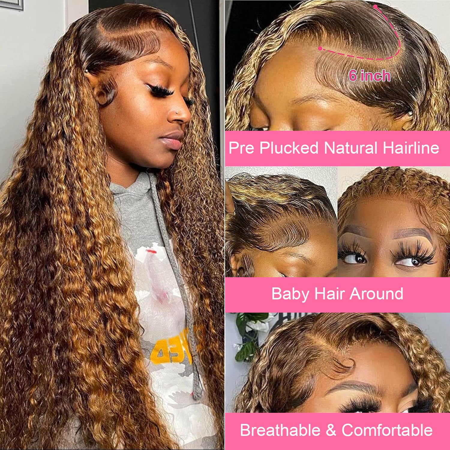 ZZMDS 13x6 lace front demonstrates natural parting and breathable comfort for everyday wear